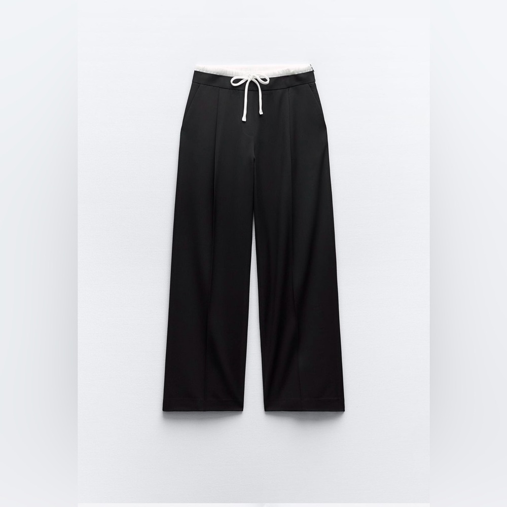 Zara double waist wide leg pants - new w tags size M.